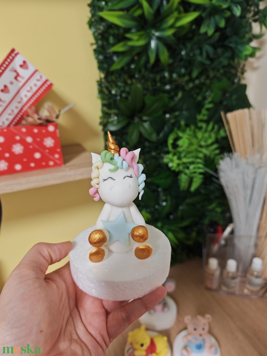 Unikornis cukormassza cukorfigura - otthon & életmód - konyhafelszerelés, tálalás - sütés, főzés - sütidísz - Meska.hu