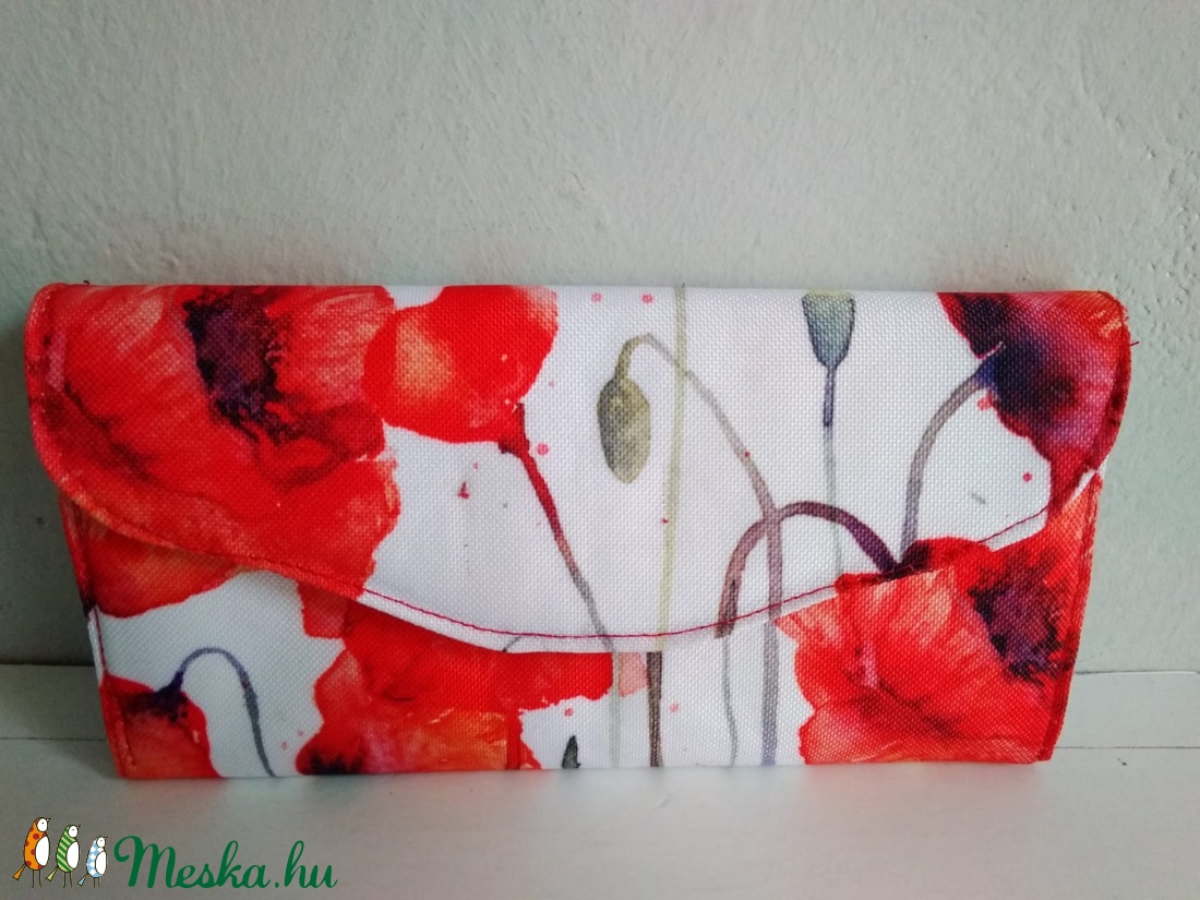 Pipacsos pénztárca  - táska & tok - pénztárca & más tok - pénztárca - Meska.hu