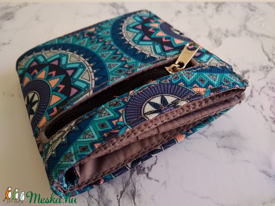 XS méretű mandalás pénztárca - táska & tok - pénztárca & más tok - pénztárca - Meska.hu