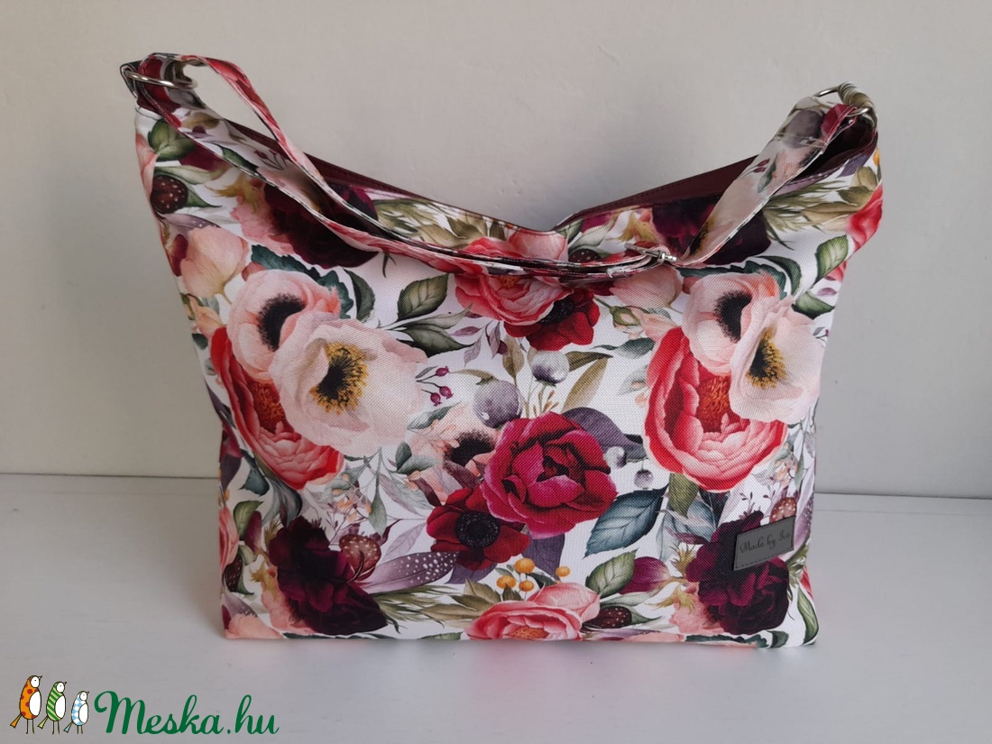Virágos Armanda táska - táska & tok - kézitáska & válltáska - válltáska - Meska.hu