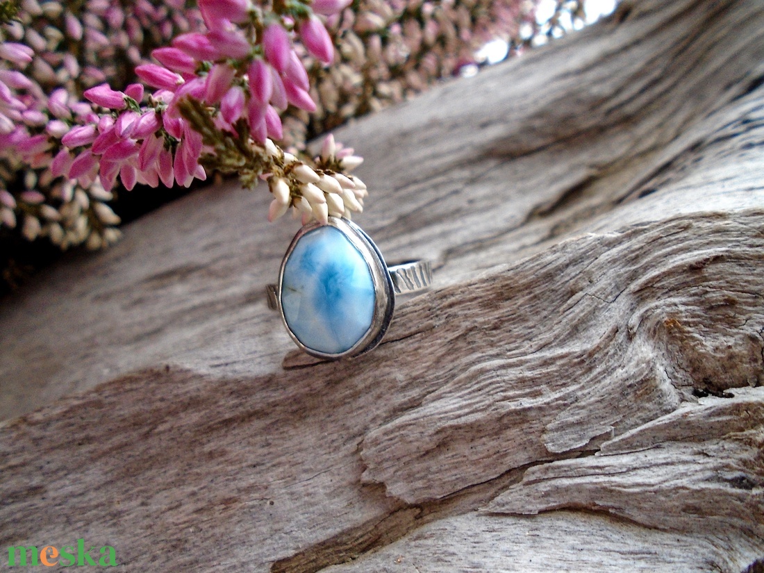 Ezüst Gyűrű Ag925/1000 Larimar - ékszer - gyűrű - statement gyűrű - Meska.hu Ezüst Gyűrű Ag925/1000 Larimar - ékszer - gyűrű - statement gyűrű - Meska.hu