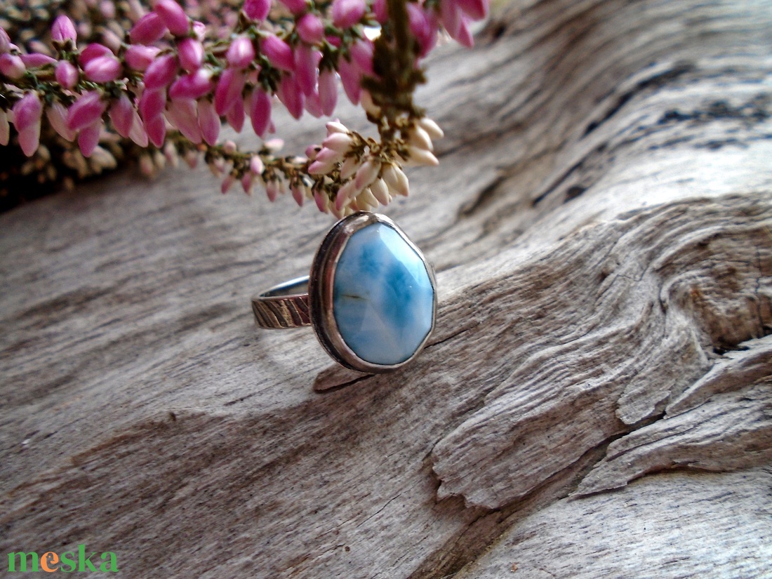 Ezüst Gyűrű Ag925/1000 Larimar - ékszer - gyűrű - statement gyűrű - Meska.hu Ezüst Gyűrű Ag925/1000 Larimar - ékszer - gyűrű - statement gyűrű - Meska.hu
