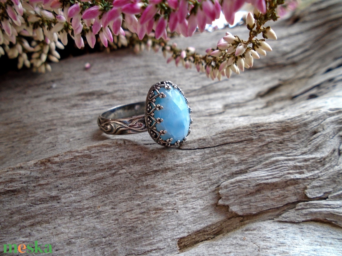Ezüst Gyűrű Ag925/1000 Larimar - ékszer - gyűrű - statement gyűrű - Meska.hu Ezüst Gyűrű Ag925/1000 Larimar - ékszer - gyűrű - statement gyűrű - Meska.hu