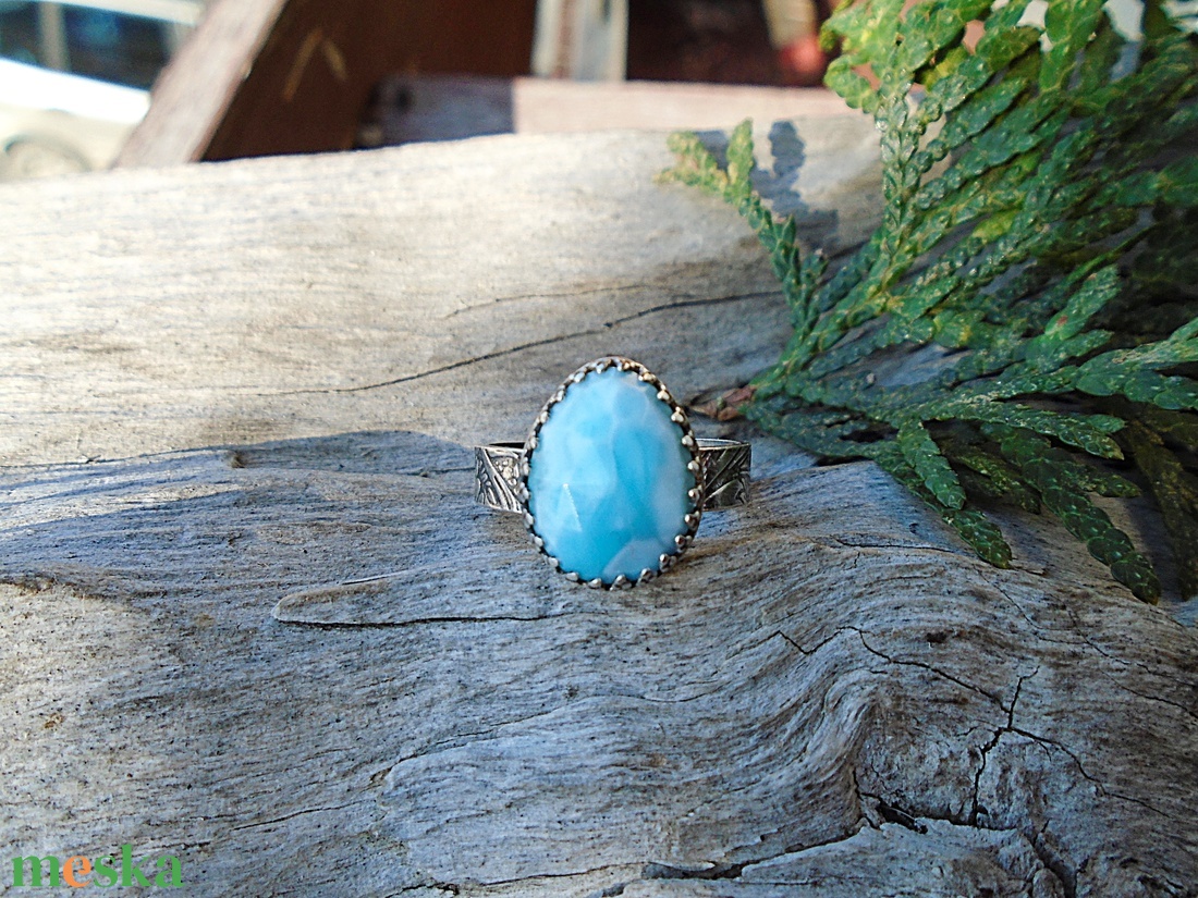 Ezüst Gyűrű Ag925/1000 Larimar - tinuszvanda - ékszer - gyűrű - statement gyűrű - Meska.hu Ezüst Gyűrű Ag925/1000 Larimar - tinuszvanda - ékszer - gyűrű - statement gyűrű - Meska.hu