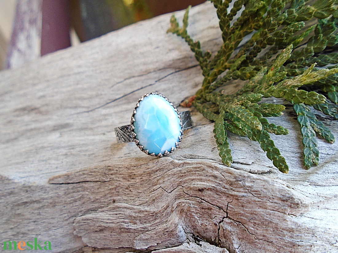 Ezüst Gyűrű Ag925/1000 Larimar - tinuszvanda - ékszer - gyűrű - statement gyűrű - Meska.hu Ezüst Gyűrű Ag925/1000 Larimar - tinuszvanda - ékszer - gyűrű - statement gyűrű - Meska.hu