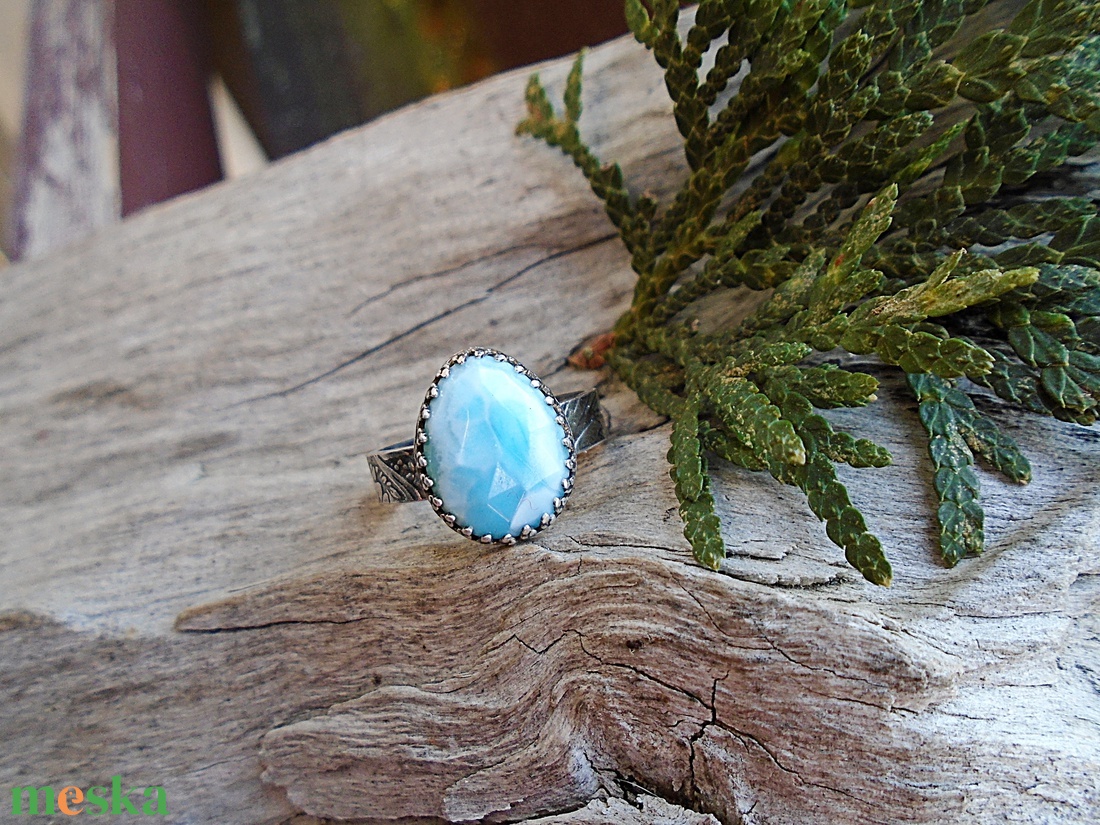 Ezüst Gyűrű Ag925/1000 Larimar - tinuszvanda - ékszer - gyűrű - statement gyűrű - Meska.hu Ezüst Gyűrű Ag925/1000 Larimar - tinuszvanda - ékszer - gyűrű - statement gyűrű - Meska.hu