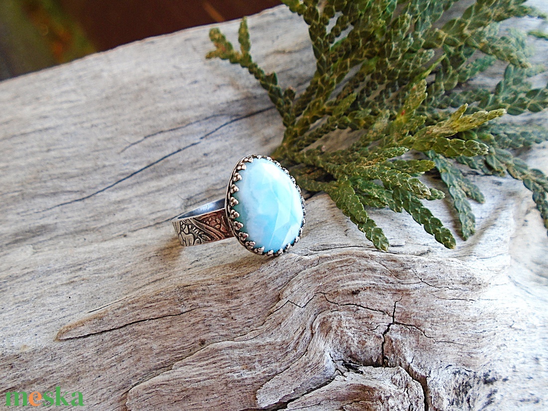 Ezüst Gyűrű Ag925/1000 Larimar - tinuszvanda - ékszer - gyűrű - statement gyűrű - Meska.hu Ezüst Gyűrű Ag925/1000 Larimar - tinuszvanda - ékszer - gyűrű - statement gyűrű - Meska.hu