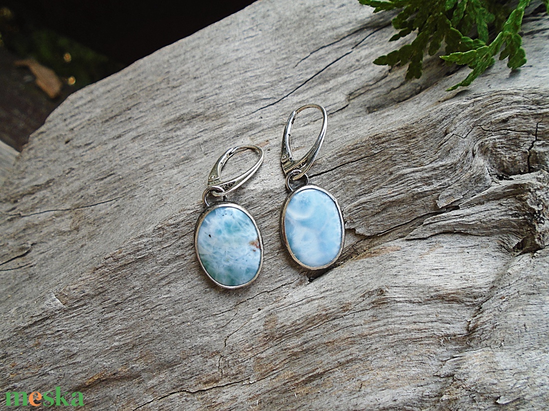 Ezüst Larimar fülbevaló - ékszer - fülbevaló - lógó fülbevaló - Meska.hu Ezüst Larimar fülbevaló - ékszer - fülbevaló - lógó fülbevaló - Meska.hu