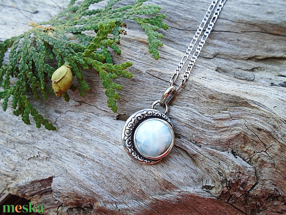 Ezüst medál Ag925/1000 Larimar - ékszer - nyaklánc - medál - Meska.hu Ezüst medál Ag925/1000 Larimar - ékszer - nyaklánc - medál - Meska.hu
