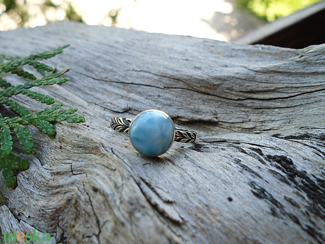 Ezüst Gyűrű Ag925/1000 Larimar - ékszer - gyűrű - statement gyűrű - Meska.hu Ezüst Gyűrű Ag925/1000 Larimar - ékszer - gyűrű - statement gyűrű - Meska.hu