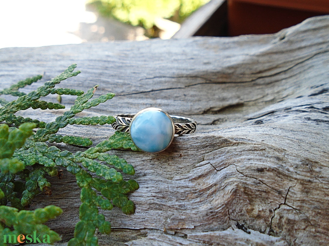 Ezüst Gyűrű Ag925/1000 Larimar - ékszer - gyűrű - statement gyűrű - Meska.hu Ezüst Gyűrű Ag925/1000 Larimar - ékszer - gyűrű - statement gyűrű - Meska.hu