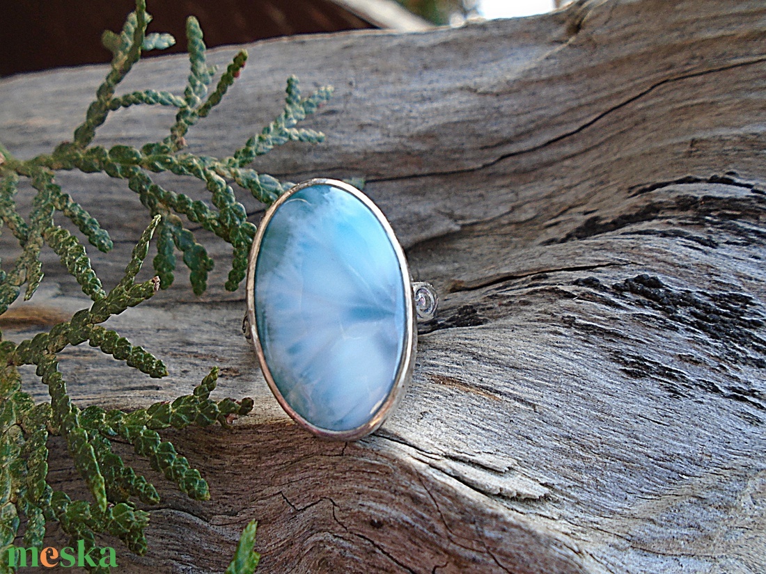 Ezüst Gyűrű Ag925/1000 Larimar - ékszer - gyűrű - statement gyűrű - Meska.hu