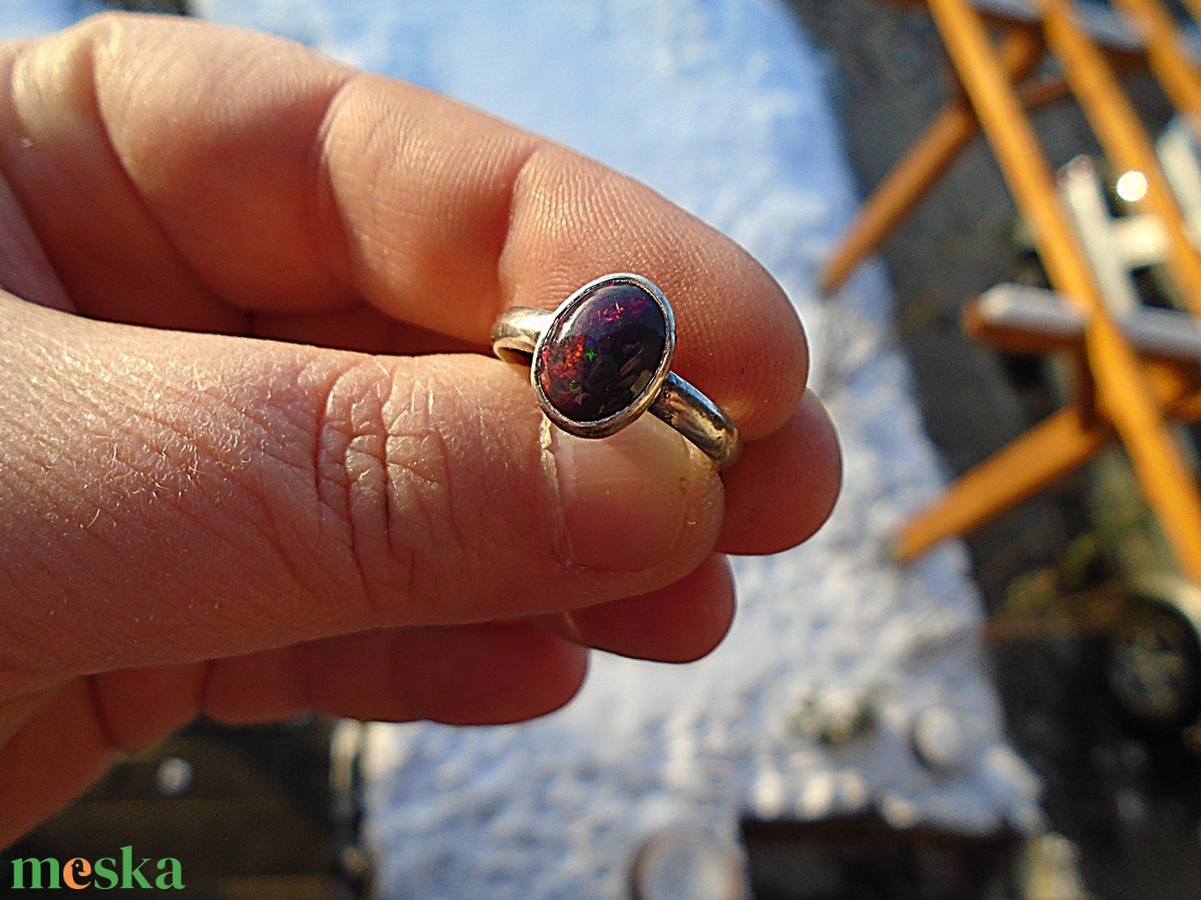 Ezüst Gyűrű Ag925/1000 Etióp Opál - ékszer - gyűrű - statement gyűrű - Meska.hu