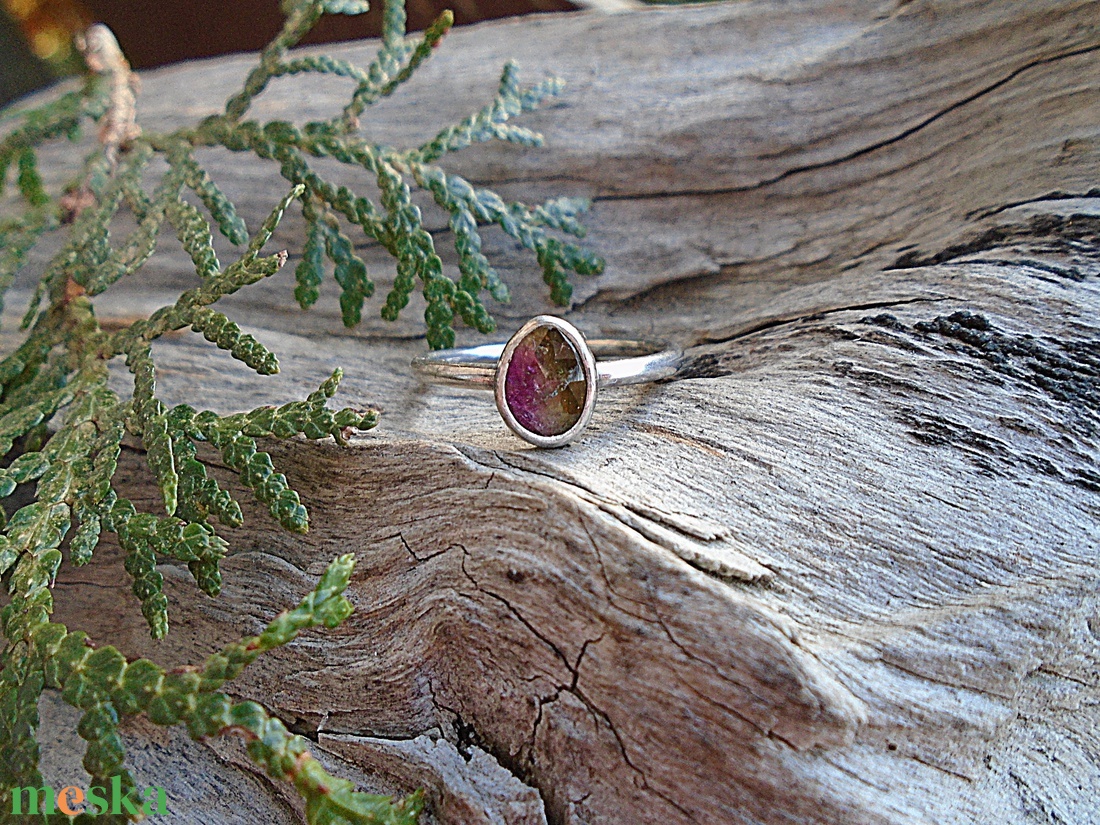 Ezüst Gyűrű Ag925/1000 Turmalín  - ékszer - gyűrű - statement gyűrű - Meska.hu