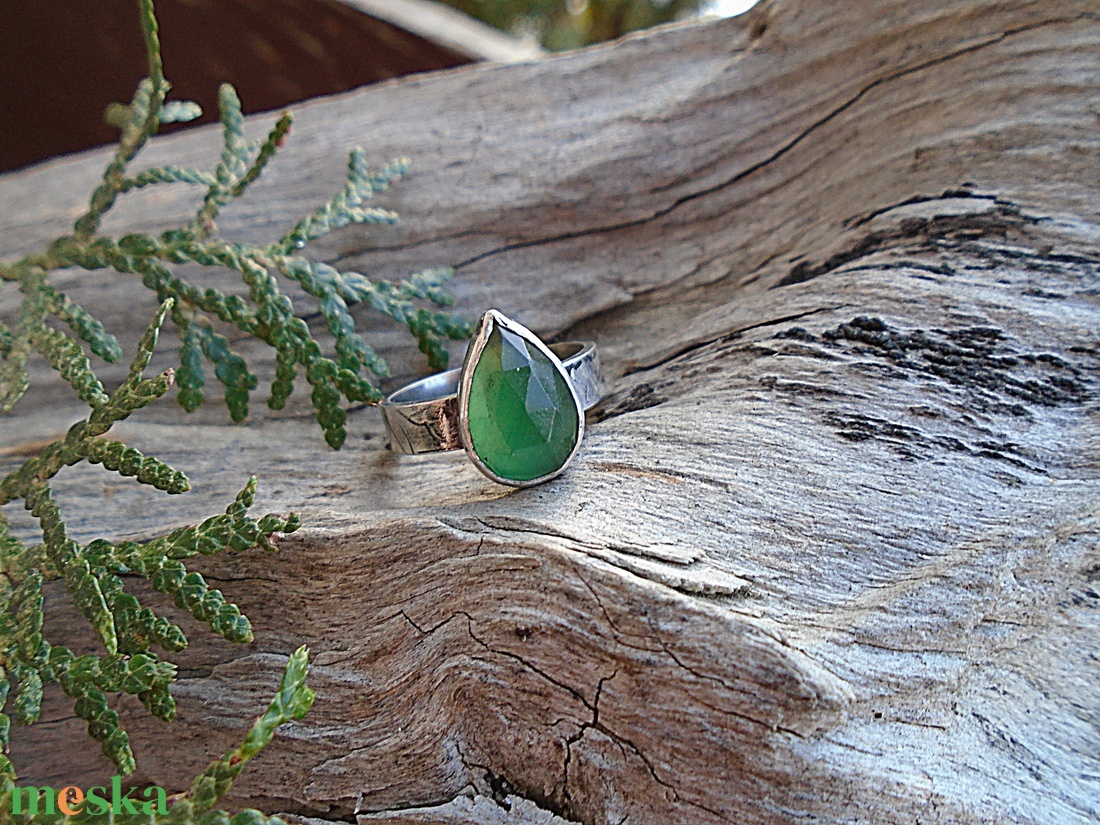 Ezüst Gyűrű Ag925/1000 Szerpentín - ékszer - gyűrű - statement gyűrű - Meska.hu