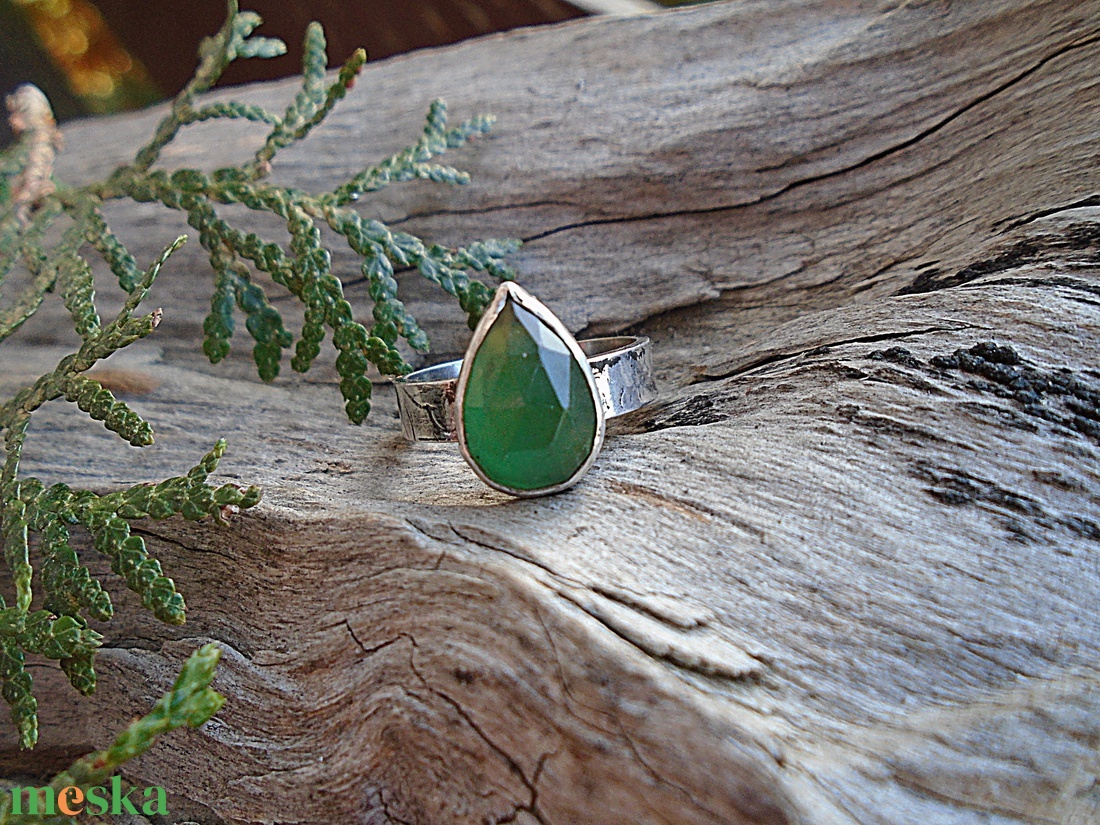 Ezüst Gyűrű Ag925/1000 Szerpentín - ékszer - gyűrű - statement gyűrű - Meska.hu