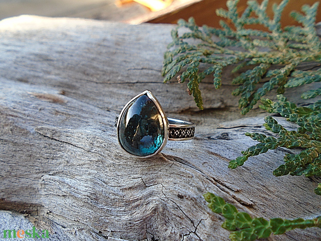 Ezüst Gyűrű Ag925/1000 Kianit - ékszer - gyűrű - statement gyűrű - Meska.hu