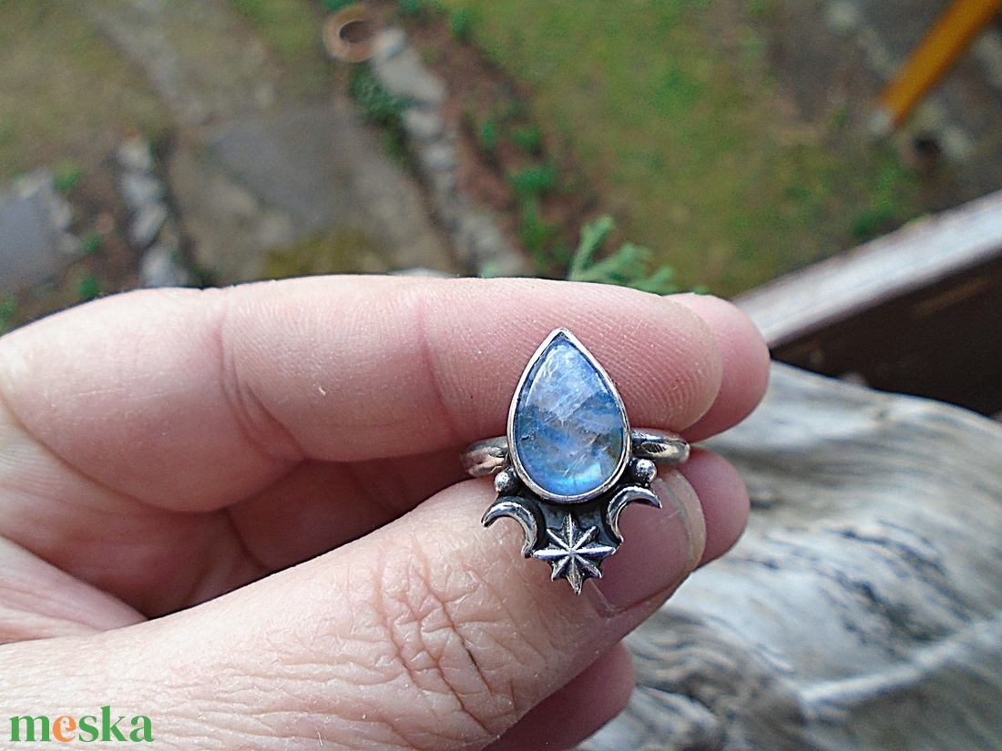 Ezüst Gyűrű Ag925/1000 Holdkő - ékszer - gyűrű - statement gyűrű - Meska.hu