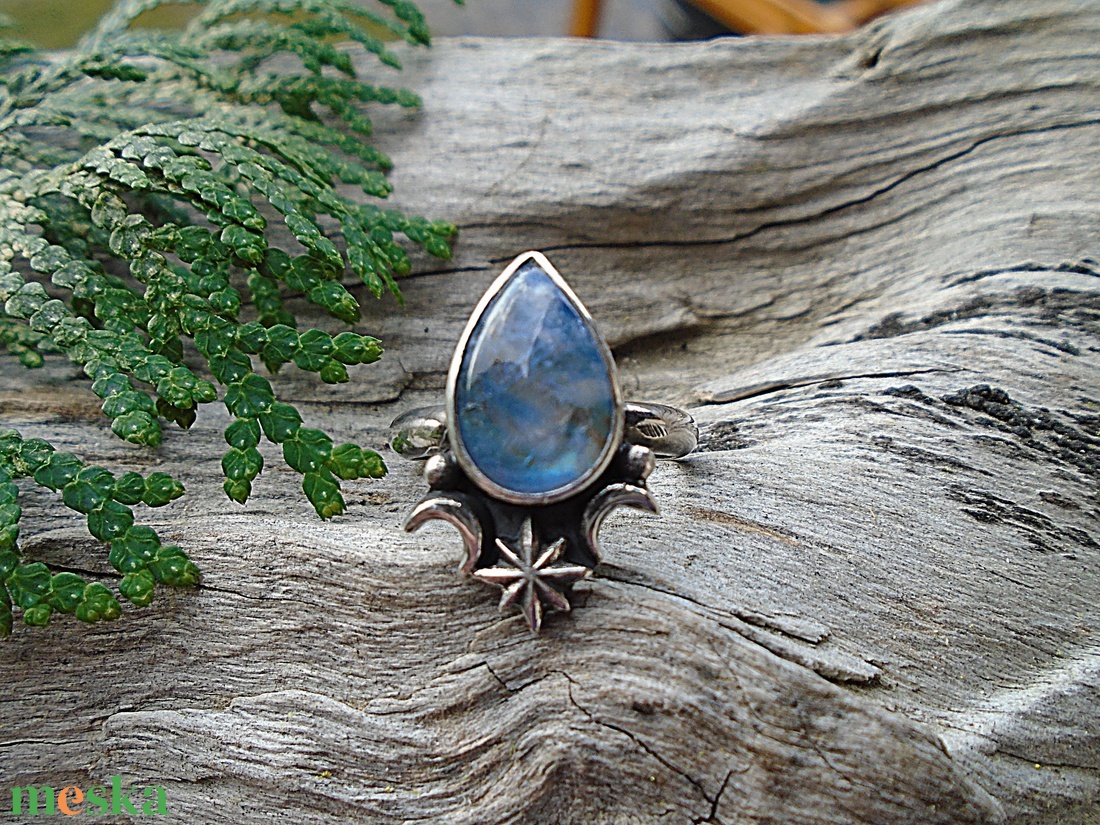 Ezüst Gyűrű Ag925/1000 Holdkő - ékszer - gyűrű - statement gyűrű - Meska.hu