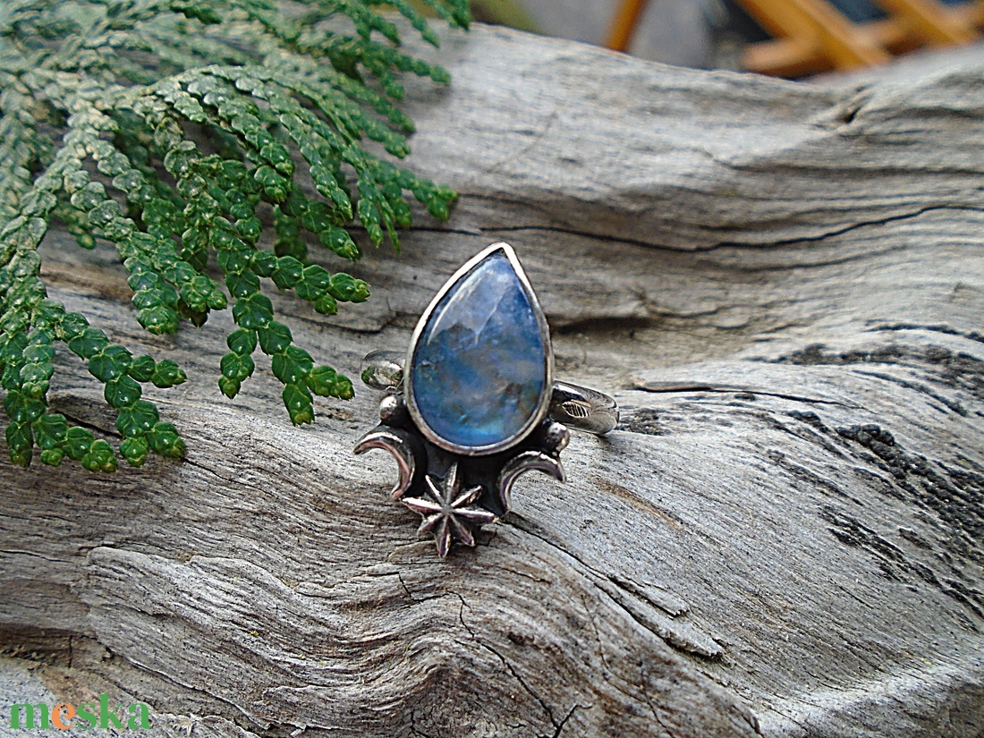 Ezüst Gyűrű Ag925/1000 Holdkő - ékszer - gyűrű - statement gyűrű - Meska.hu