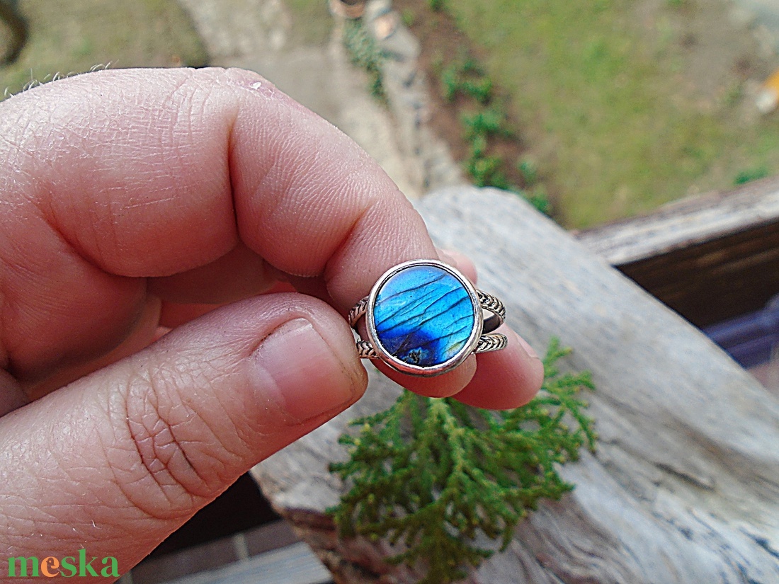 Ezüst Gyűrű Ag925/1000 Labradorit - ékszer - gyűrű - statement gyűrű - Meska.hu
