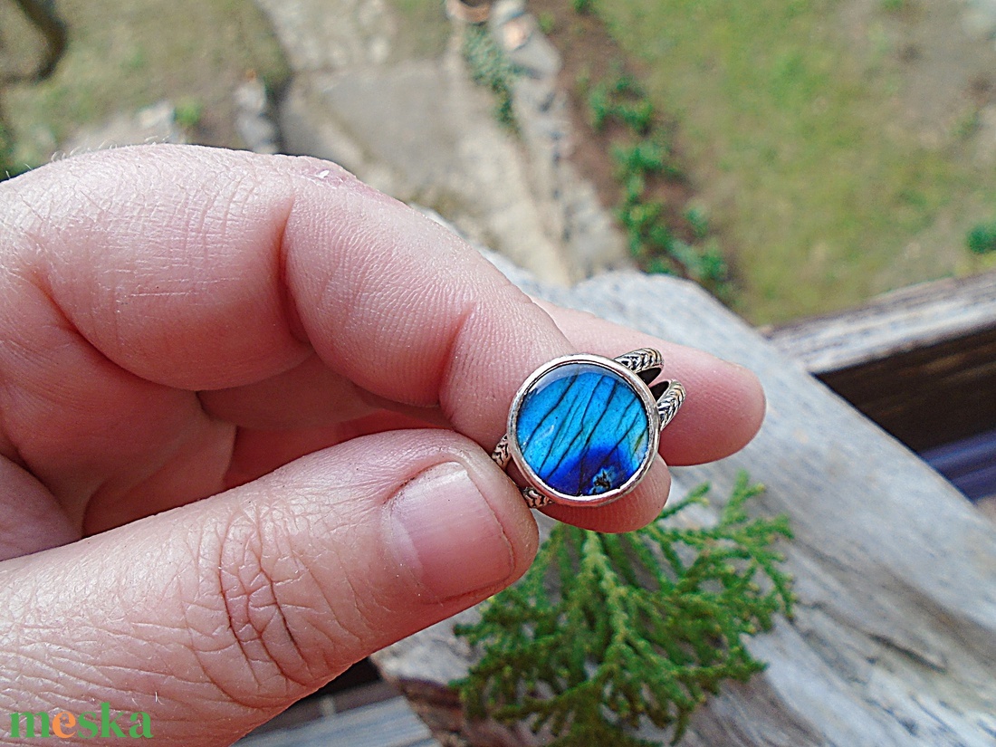 Ezüst Gyűrű Ag925/1000 Labradorit - ékszer - gyűrű - statement gyűrű - Meska.hu