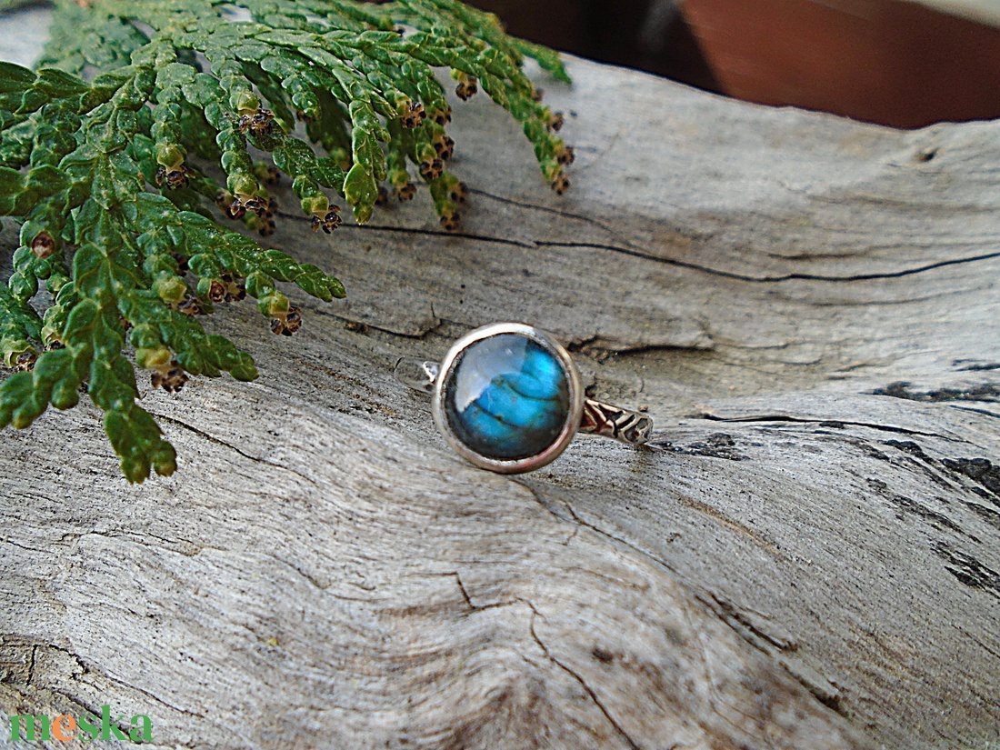 Ezüst Gyűrű Ag925/1000 Labradorit - ékszer - gyűrű - statement gyűrű - Meska.hu