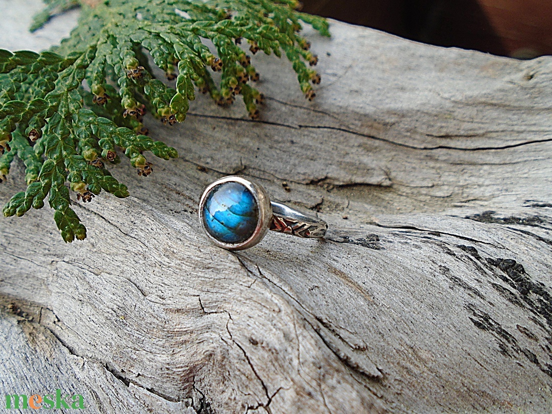 Ezüst Gyűrű Ag925/1000 Labradorit - ékszer - gyűrű - statement gyűrű - Meska.hu