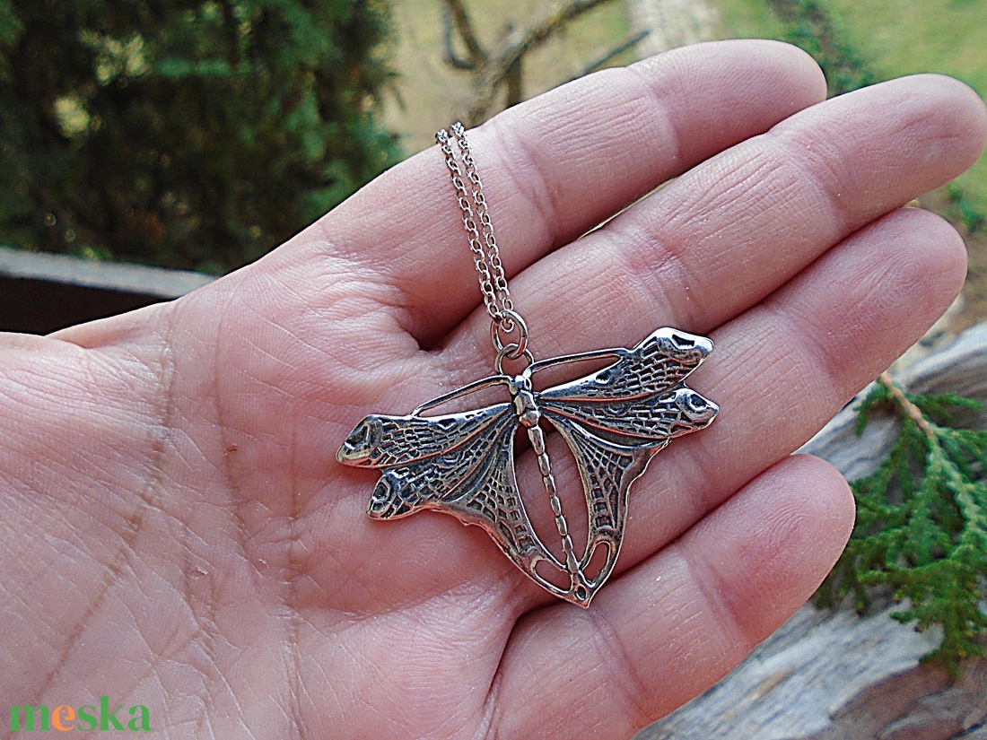 Ezüst medál Ag925/1000 Szitakötő - ékszer - nyaklánc - medál - Meska.hu