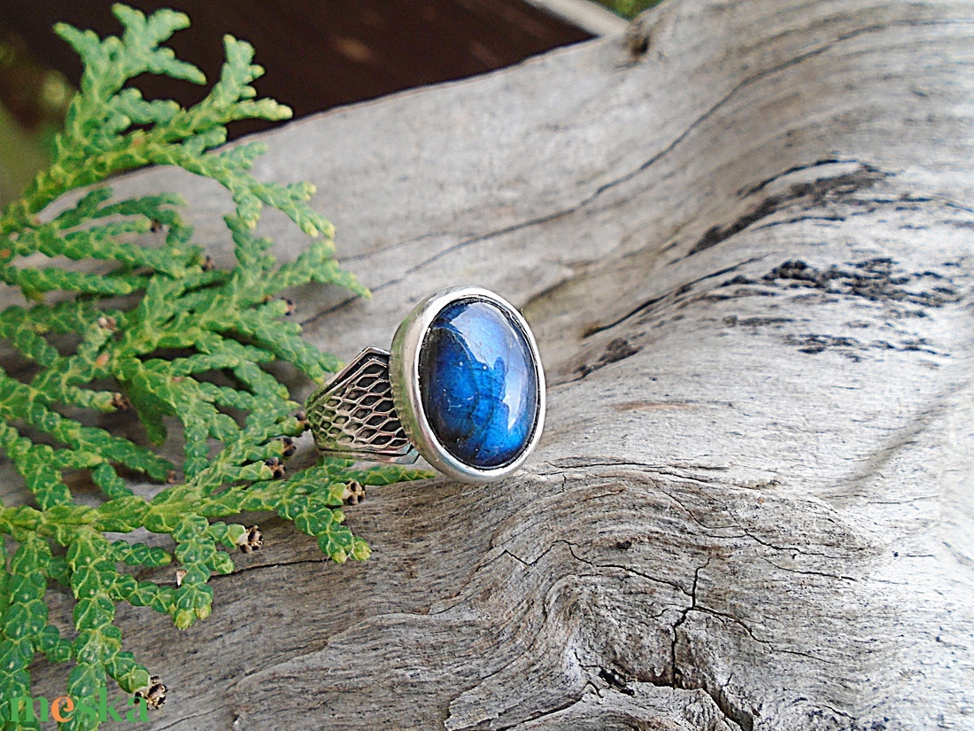 Ezüst Gyűrű Ag925/1000 Labradorit - ékszer - gyűrű - statement gyűrű - Meska.hu