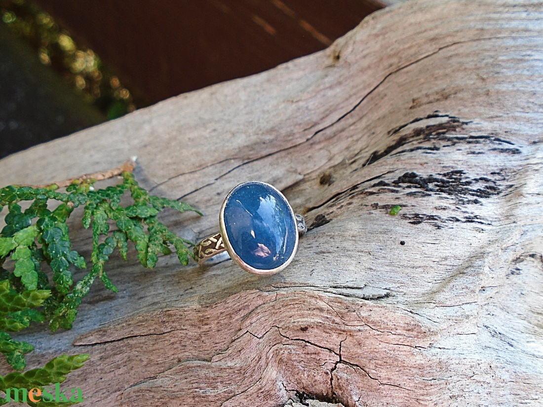 Ezüst Gyűrű Ag925/1000 Akvamarín - ékszer - gyűrű - statement gyűrű - Meska.hu