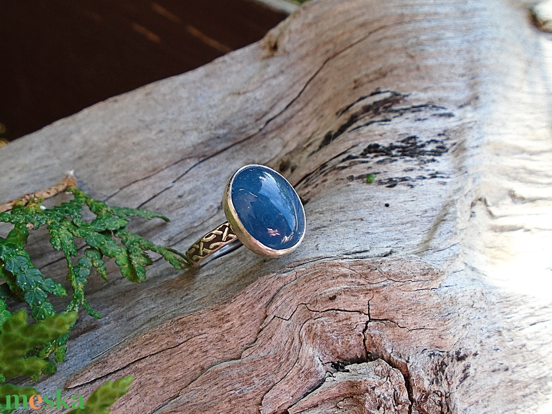 Ezüst Gyűrű Ag925/1000 Akvamarín - ékszer - gyűrű - statement gyűrű - Meska.hu