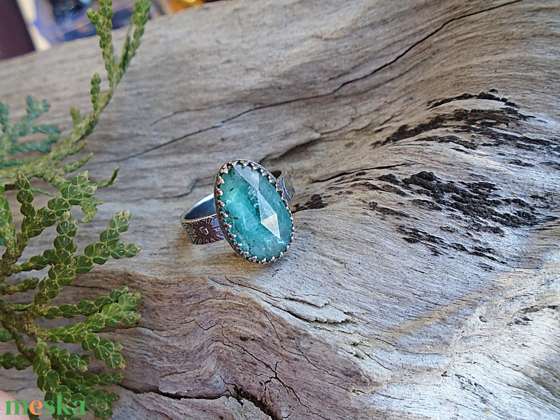 Ezüst Gyűrű Ag925/1000 Kianit - ékszer - gyűrű - statement gyűrű - Meska.hu