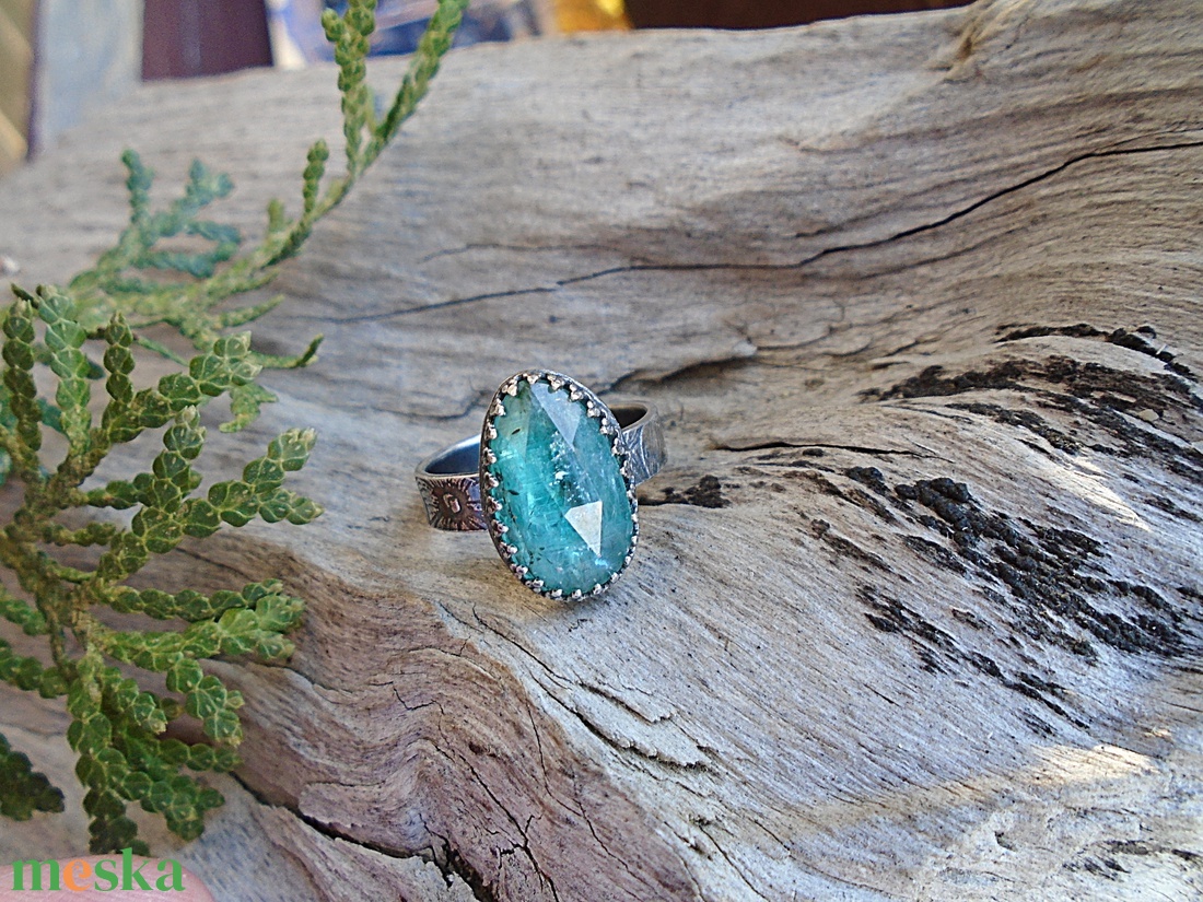 Ezüst Gyűrű Ag925/1000 Kianit - ékszer - gyűrű - statement gyűrű - Meska.hu
