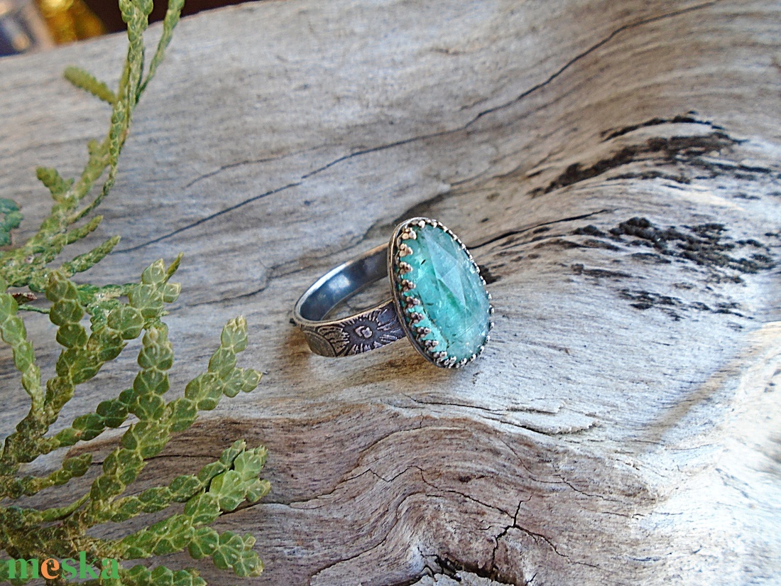 Ezüst Gyűrű Ag925/1000 Kianit - ékszer - gyűrű - statement gyűrű - Meska.hu