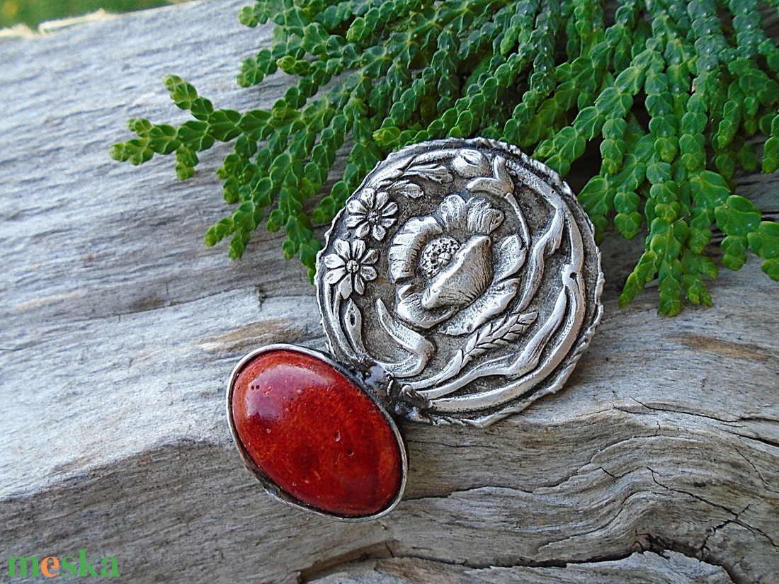 Ón bross - Mákvirág  - ékszer - kitűző és bross - Meska.hu