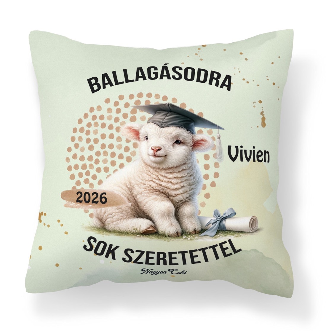 Névvel kérhető Bárány mintás párna - 2026 évi Ballagásra - otthon & életmód - lakástextil - párna & párnahuzat - díszpárna (belsővel együtt) - Meska.hu