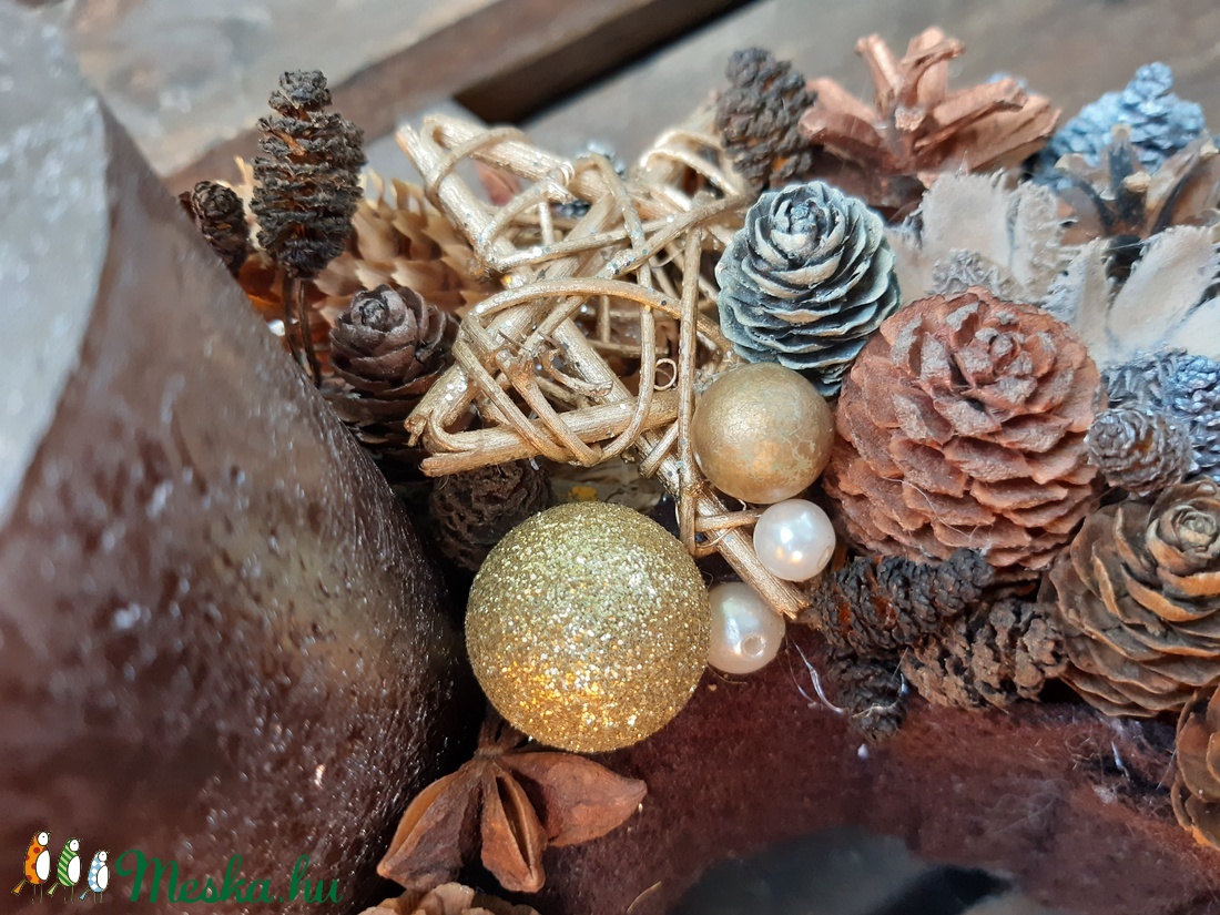Bronz adventi koszorú - karácsony - adventi díszek - adventi koszorú - Meska.hu Bronz adventi koszorú - karácsony - adventi díszek - adventi koszorú - Meska.hu