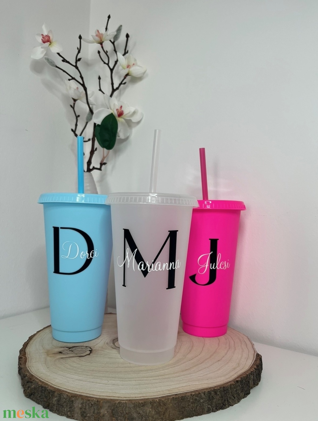  Névre szóló szívószálas pohár � egyedi ajándék gyerekeknek és felnőtteknek - otthon & életmód - konyhafelszerelés, tálalás - tálalás - pohár - Meska.hu