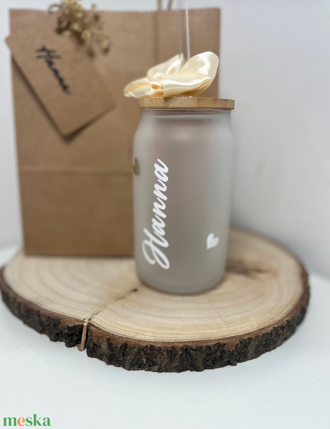  Névre szóló szívószálas üvegpohár � egyedi ajándék gyerekeknek és felnőtteknek - otthon & életmód - konyhafelszerelés, tálalás - tálalás - pohár - Meska.hu