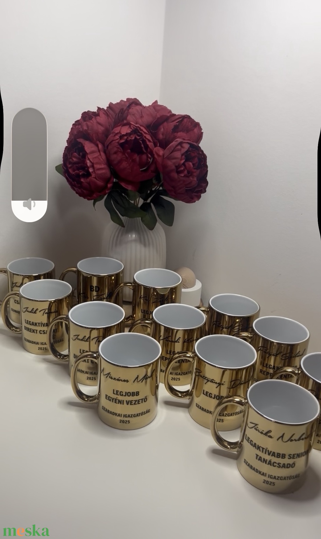 � Névre szóló arany kerámia bögre � elegáns céges ajándék - otthon & életmód - konyhafelszerelés, tálalás - tálalás - bögre & csésze - Meska.hu