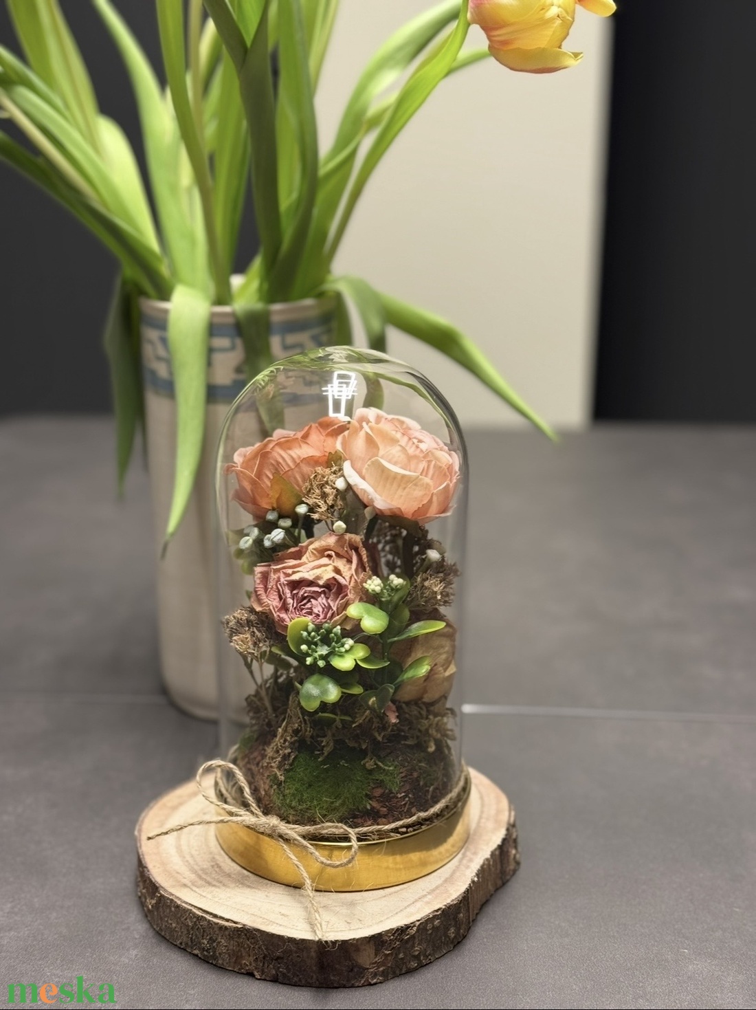  Örökvirág búra � egy különleges emlék megőrizve - otthon & életmód - virágdekoráció - virágdíszek - asztali virágdísz - Meska.hu