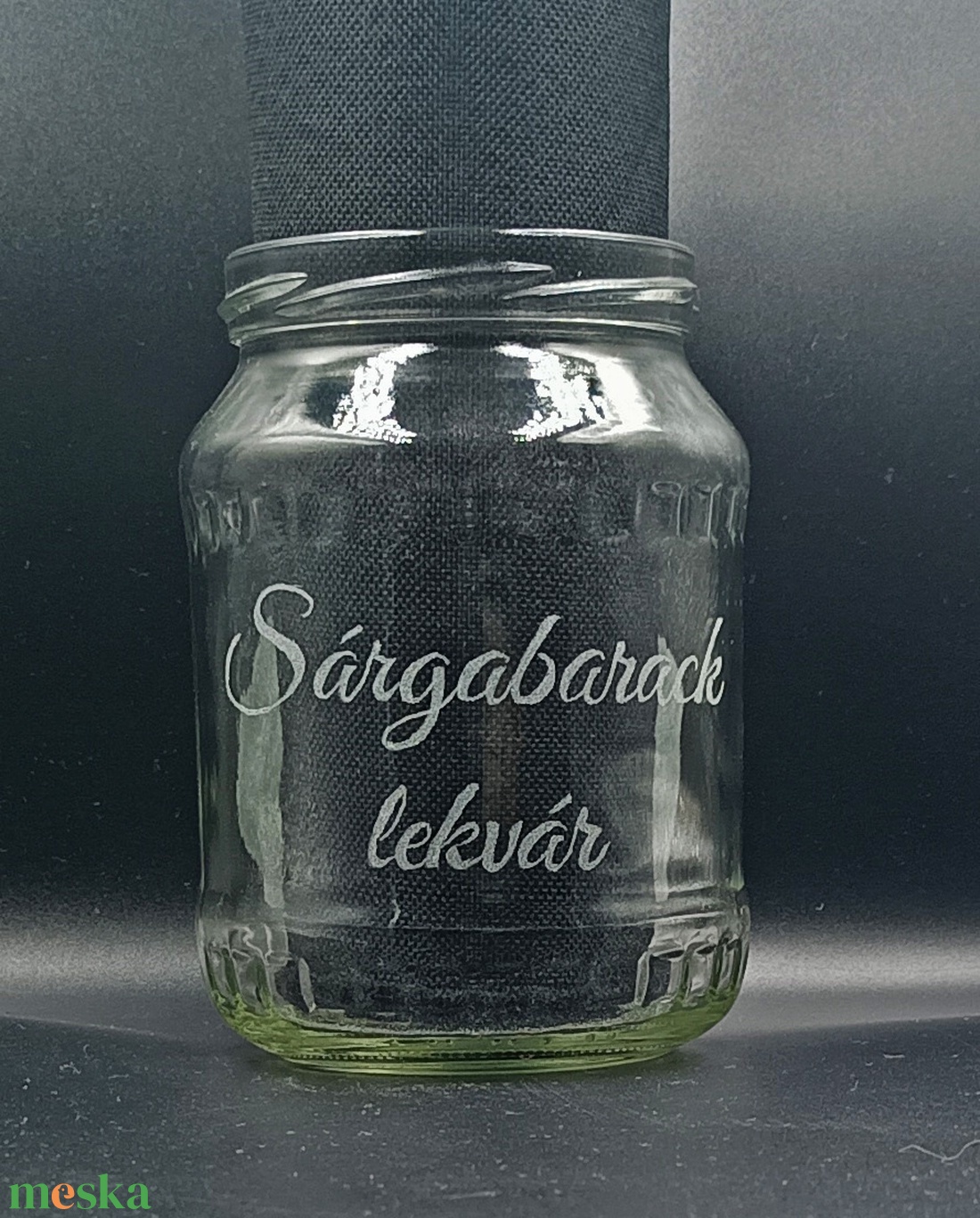 Gravírozott lekváros üveg - otthon & életmód - konyhafelszerelés, tálalás - flaska, csatos üveg - Meska.hu