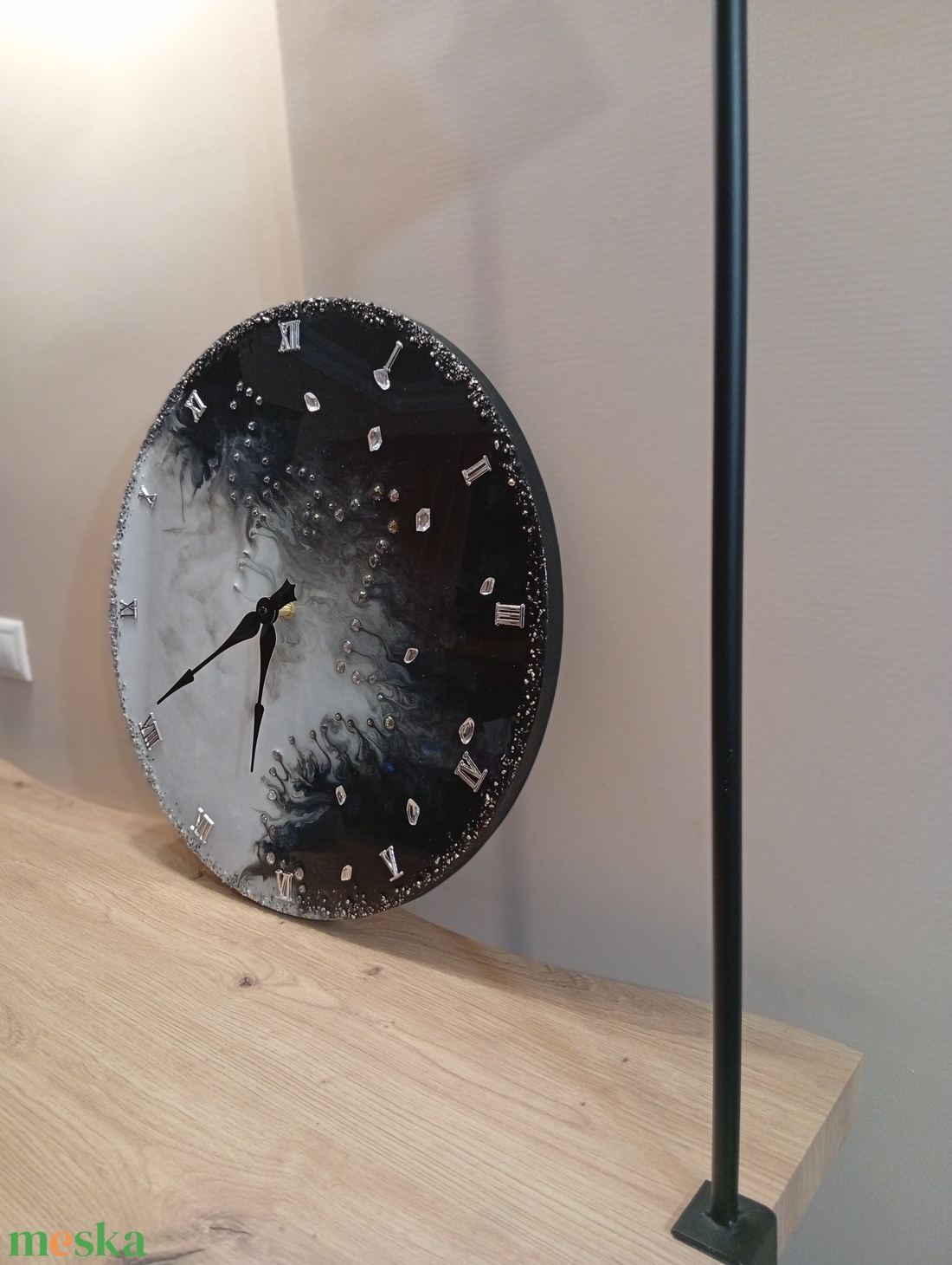 Időtükör epoxy resin art - otthon & életmód - dekoráció - fali és függő dekoráció - falióra & óra - Meska.hu