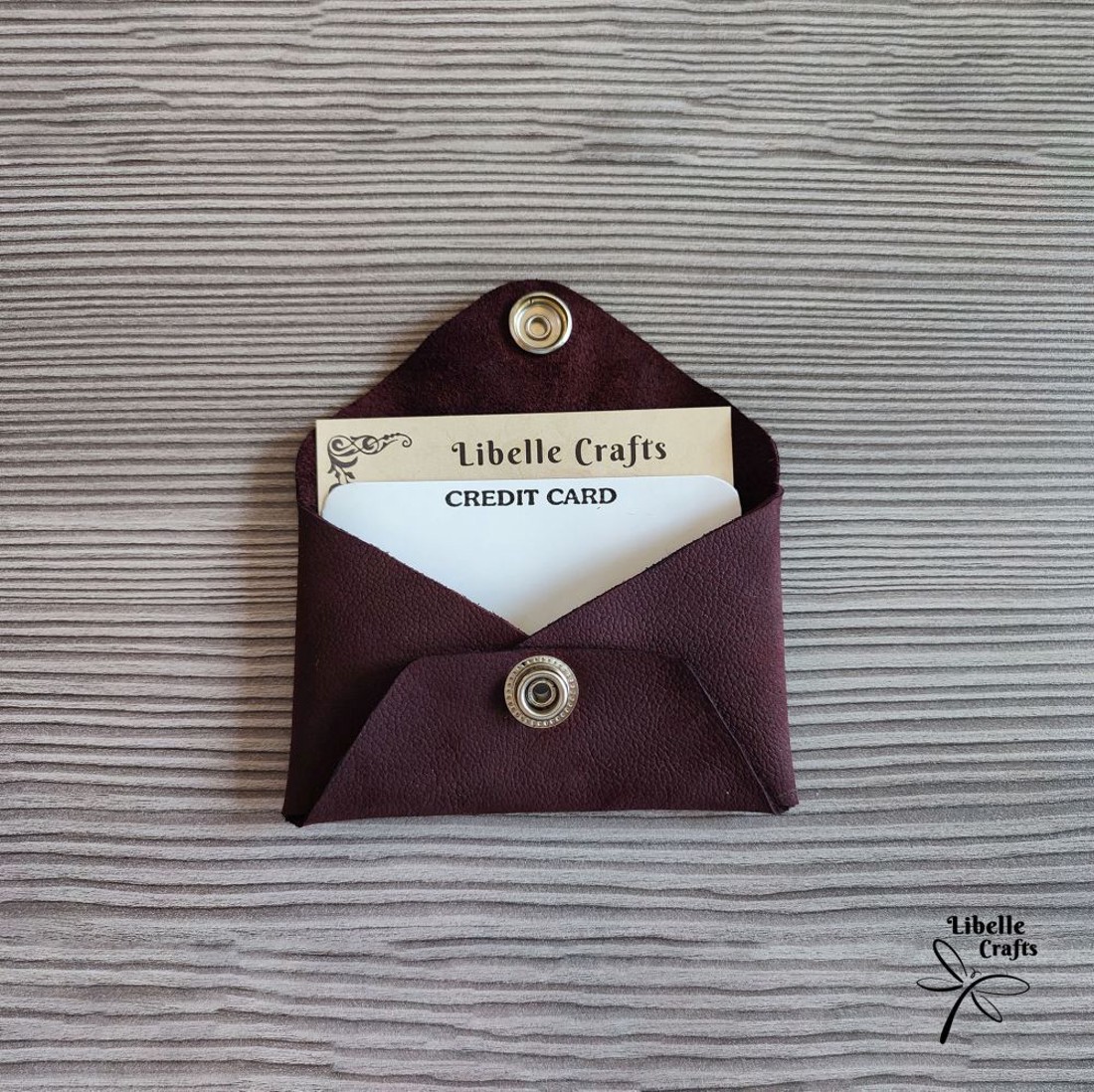 Bordó egyfakkos kártyatartó - táska & tok - pénztárca & más tok - kártyatartó & irattartó - Meska.hu