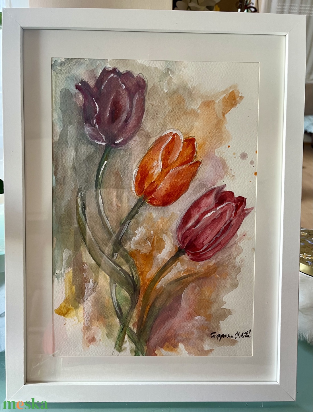 Tulipánok, akvarell - művészet - festmény - akvarell - Meska.hu
