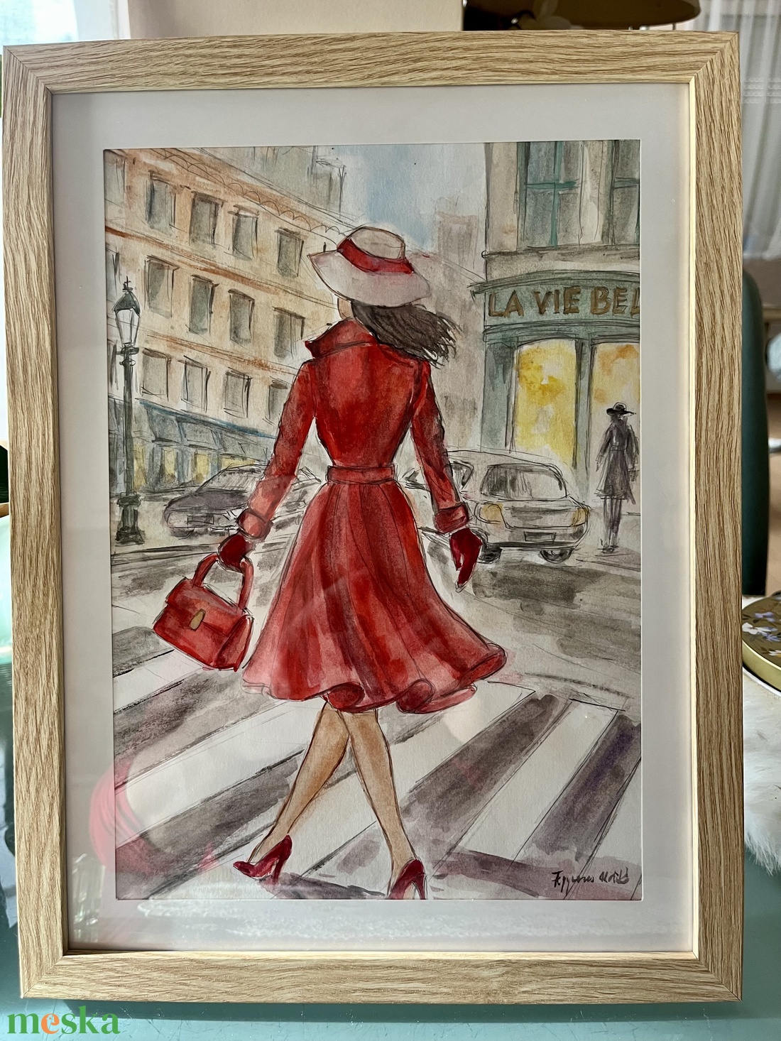 Városi pillanat akvarell festmény - művészet - festmény - akvarell - Meska.hu