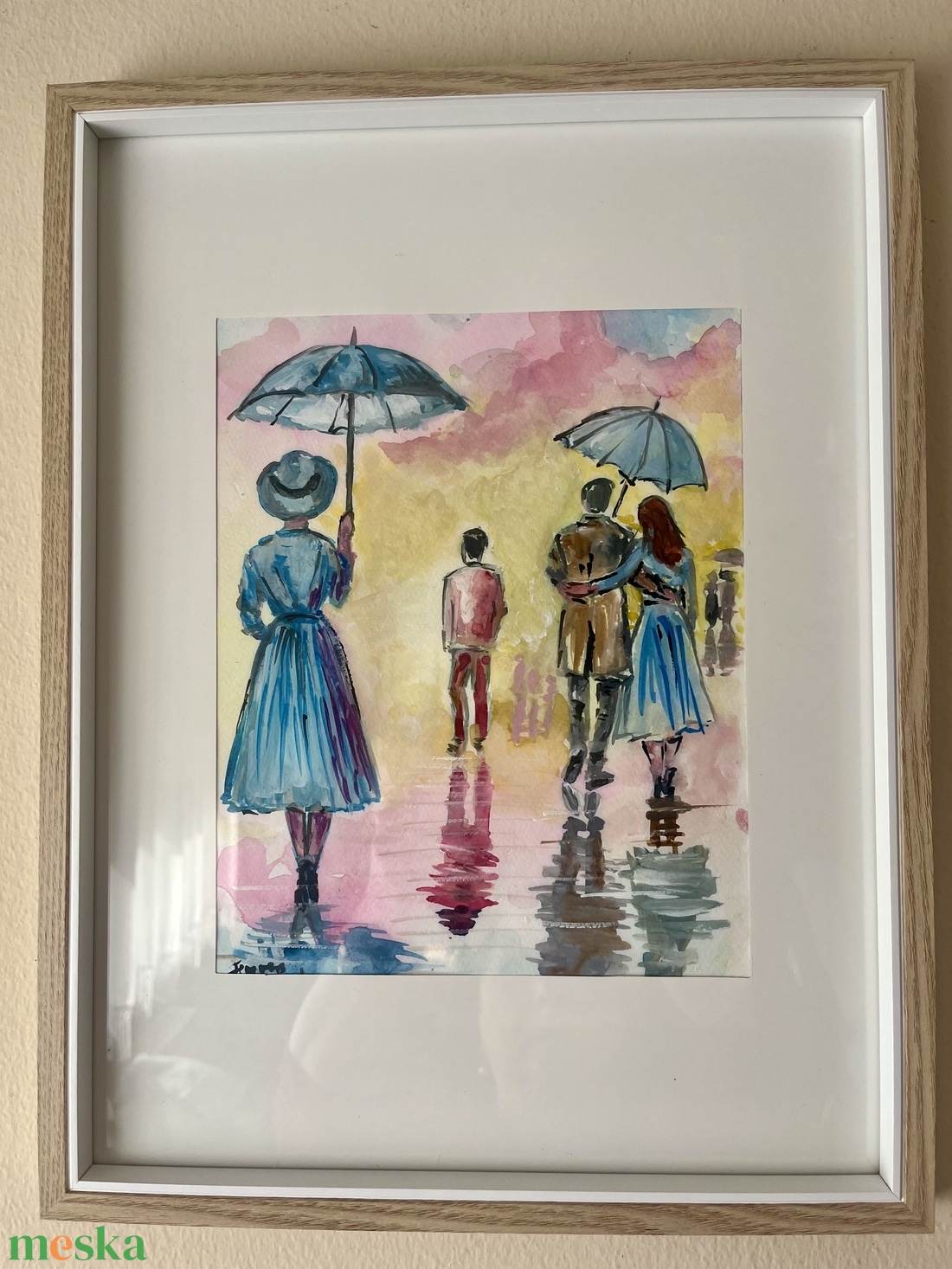 Séta a fény felé-Akvarell festmény - művészet - festmény - akvarell - Meska.hu