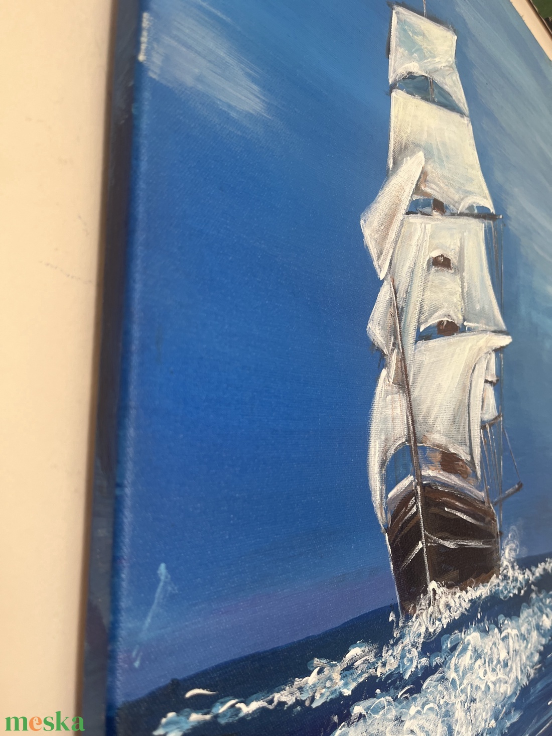 Szabadság a hullámokon - művészet - festmény - akril - Meska.hu