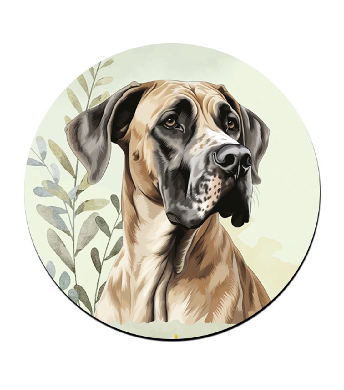 Barna (dán) német dog portré mintás bögre alátét -  - Meska.hu